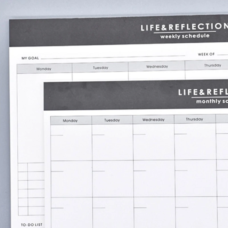 Weekly Planner Notepad Undated Planner Sheets Schedule Pad Desk Planner to Do List Monthly Notepad Tear off Planner Pad