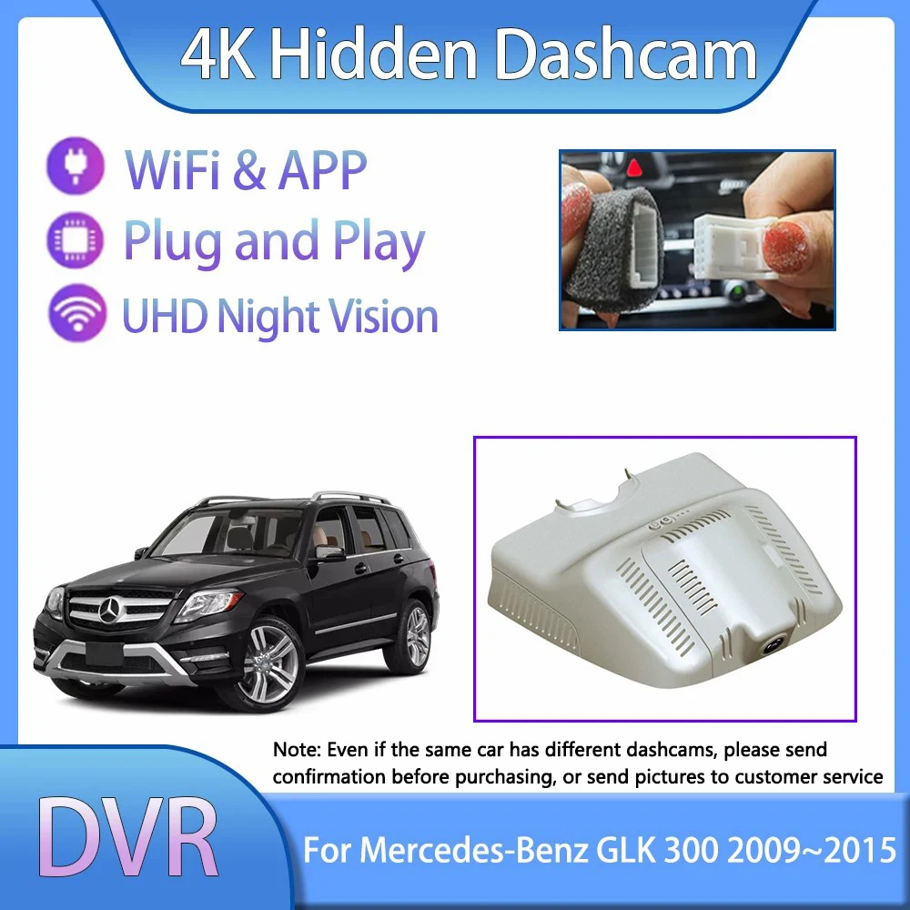 For Mercedes-Benz GLK-Class 300 2009 2010 2011 2012 2013 2014 2015 UHD Dashcam Car Accessories Dvr Camera Recorder Play Auto