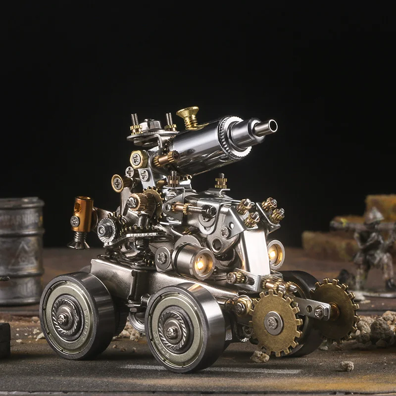 Mechanical Tank Cannon alloy armor series Blind Box Hand-Made DIY Metal model Ornaments Birthday Gift Assembled Toys Collectible