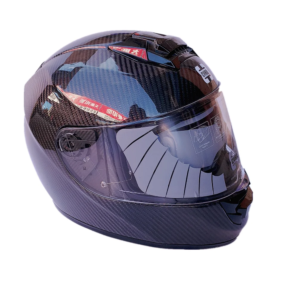 

Carbon fiber motorcycle helmet with safety certification full face helmet