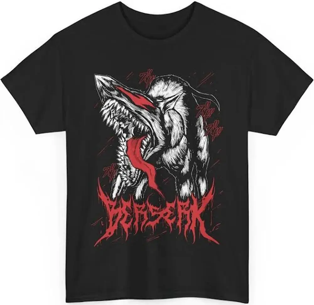 

p04 anime cartoon Berserkfans TEE T-shirts for both men and women clothes 2025 new Graphic Streetwear 100% Cotton