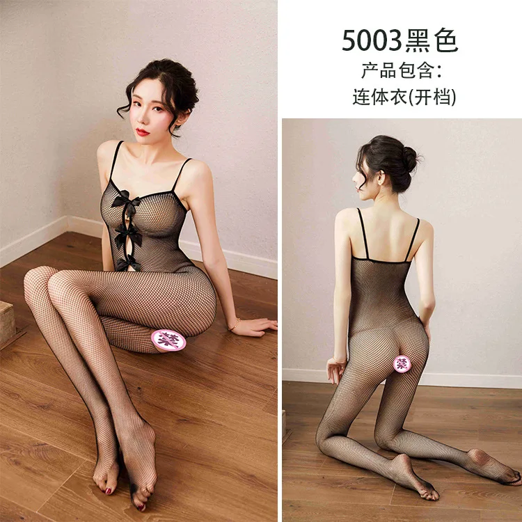 

Long Night Sexy Lingerie Transparent Temptation Plus Size Sexy Bodysuit Mesh Suit 5003