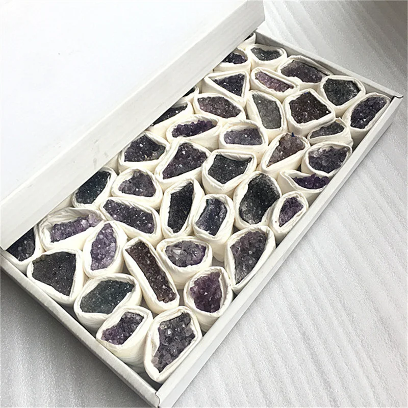 Natural Healing Crystals Stones for Home Decoration, Quartz Box Set, amethyst, rough Cluster