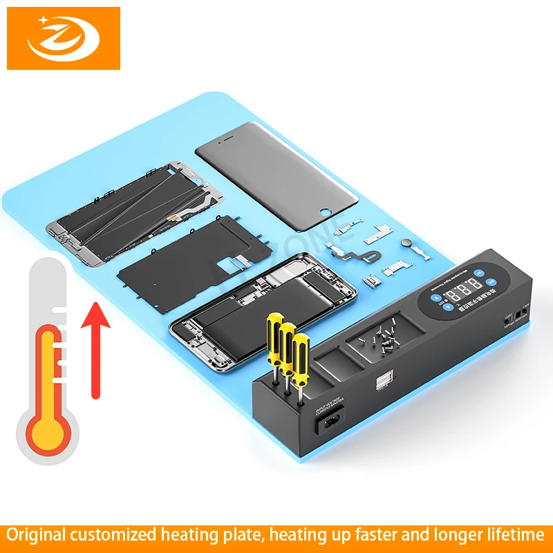 ZJ-1805 Separatore schermo LCD blu Tavolo riscaldante Strumento di separazione adatto per separatore schermo LCD per computer IPhone IPad