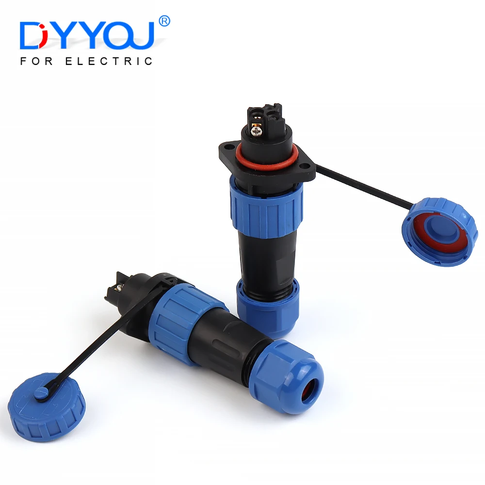 

LP/SP16 2/3/4 Pin Flange Solderless Male Plug Female Socket IP68 Waterproof Aviation Cable Connector Screw Wiring Panel Mount