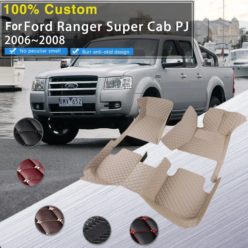 

Quality RHD Car Rear Trunk Floor Mat For Ford Ranger PJ International 2006~2008 Super Cab Car Floor Mats Accessorie Interior Car