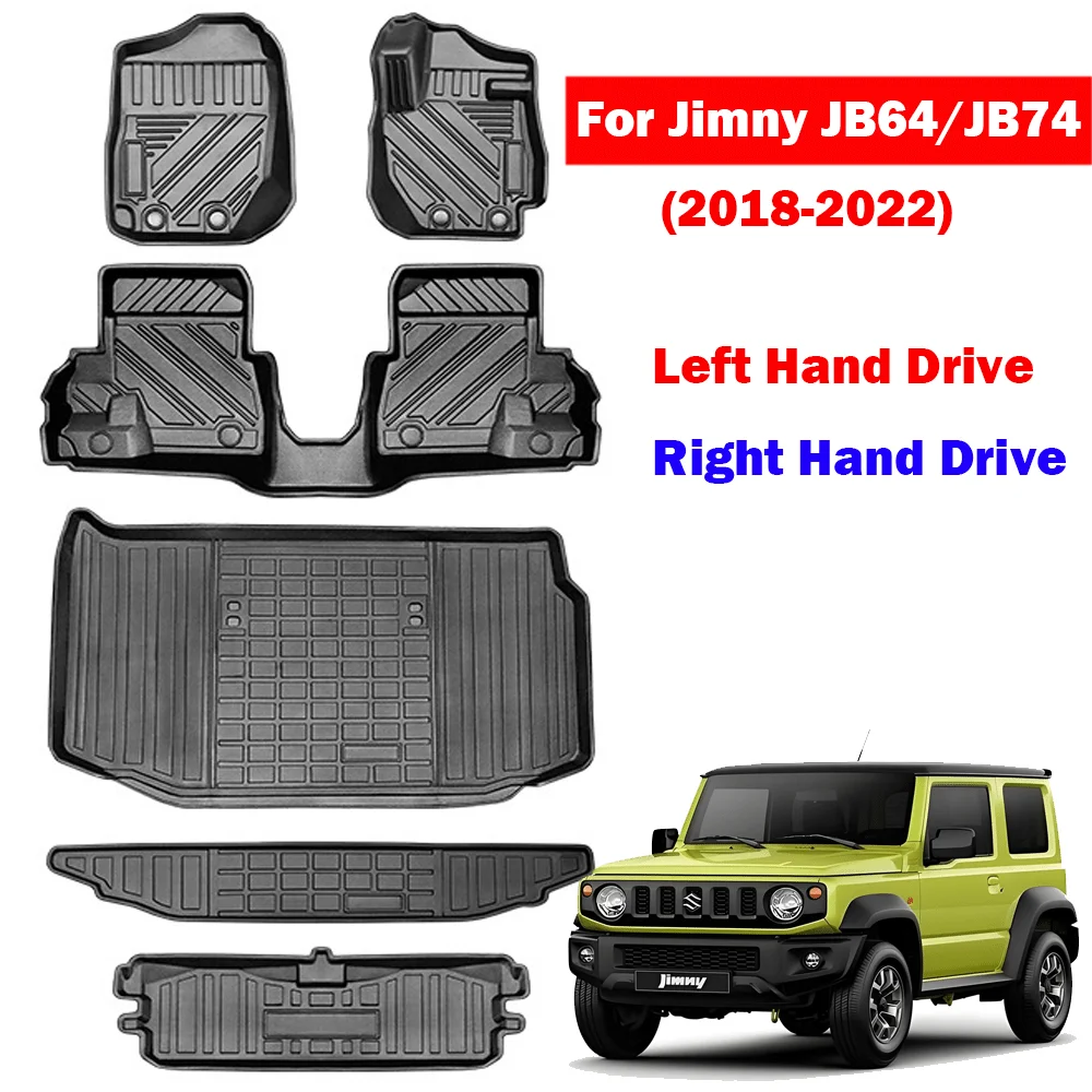 

Для Jimny JB64/JB74 2018 2019 2020 2021 2022 автомобильные коврики ковер TPE LHD RHD коврики в багажник с автоматической механической коробкой передач
