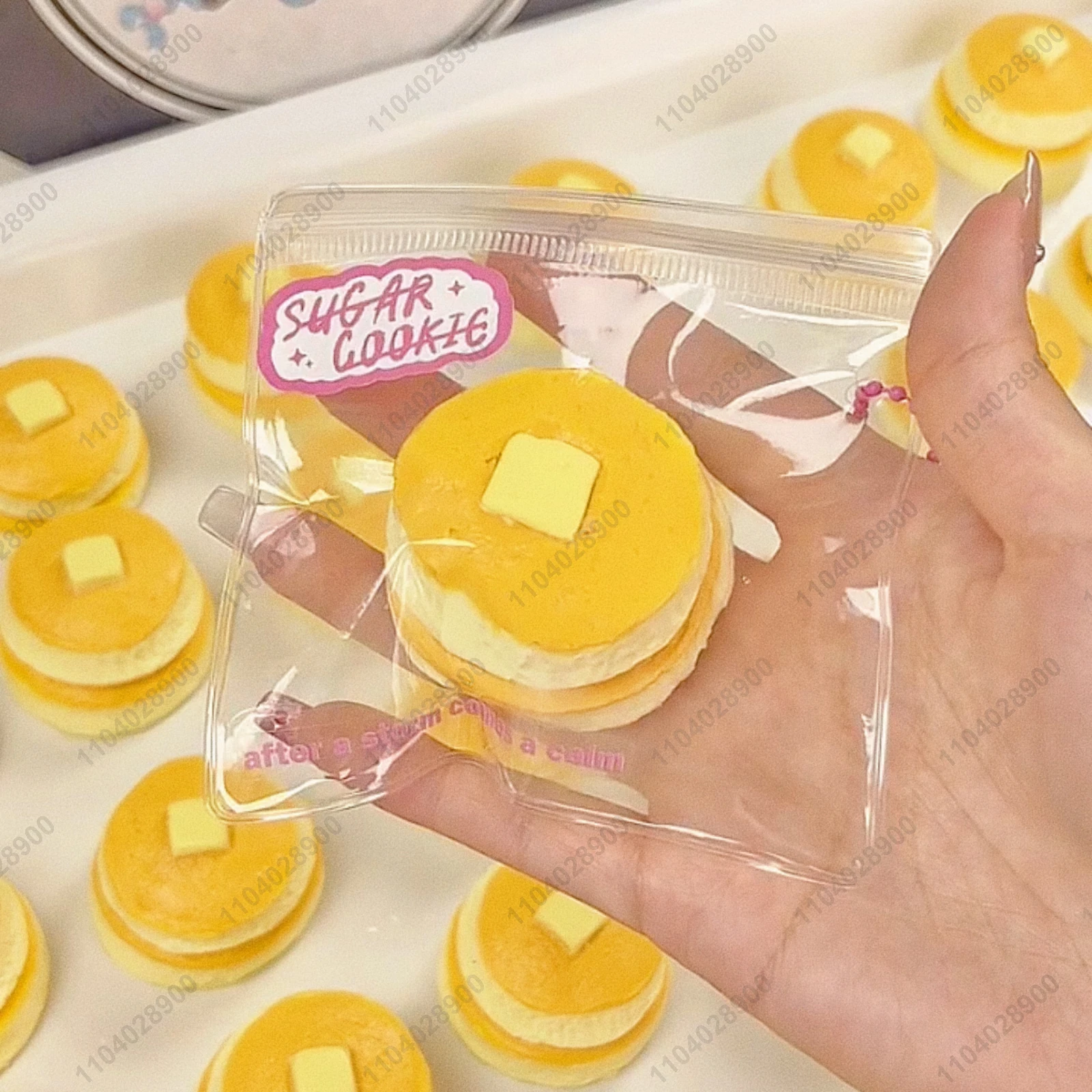 バターマフィンタバスクイーズシリコンダブルデッカーピンクマフィンパンケーキスクイーズトイもちトイ抗ストレスリリーフハンドリラックストイ