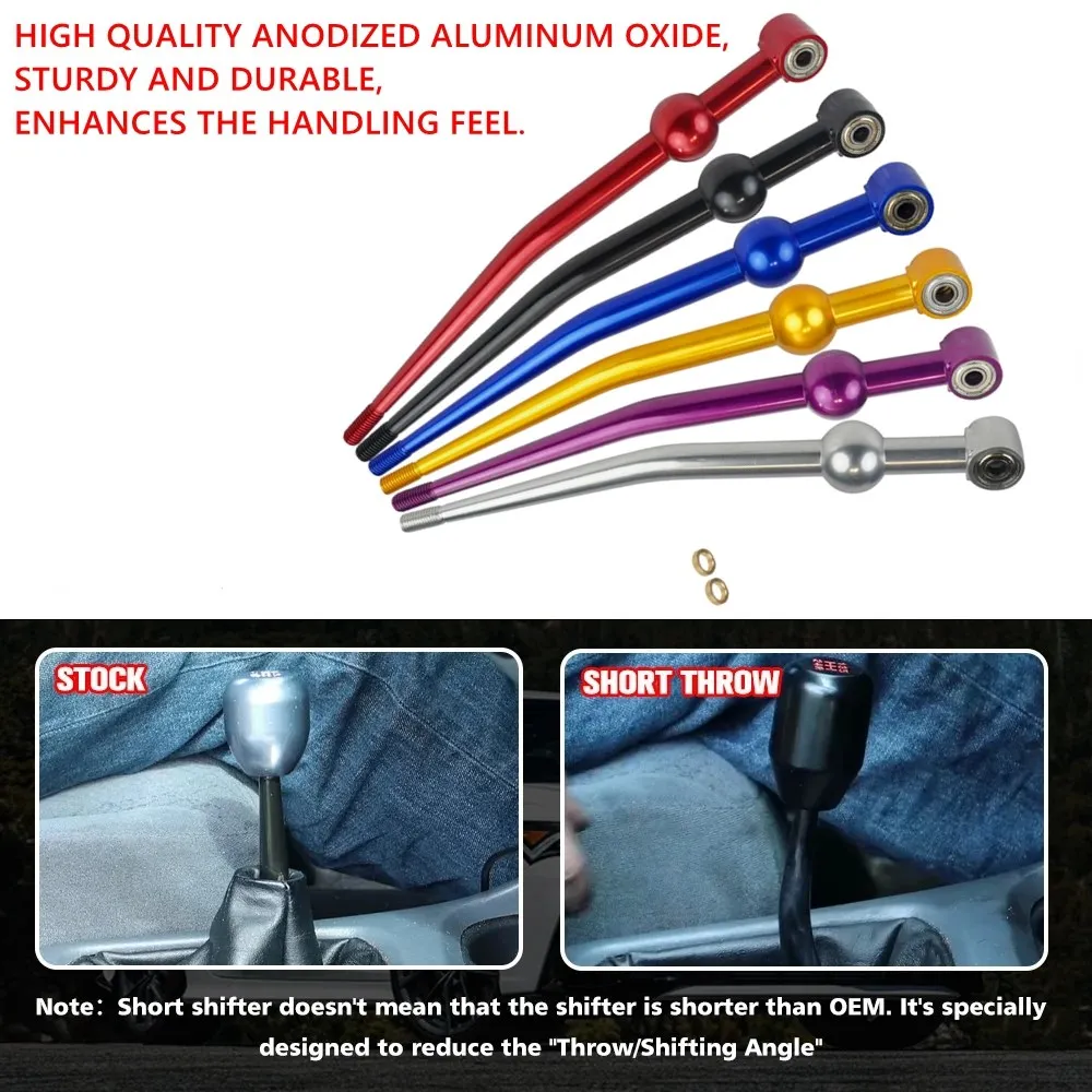 Car Single Bend Short Throw Shifter Quick Shift For Honda Civic Acura Integra 90-00 For Honda Civic EK B16 B18 B20