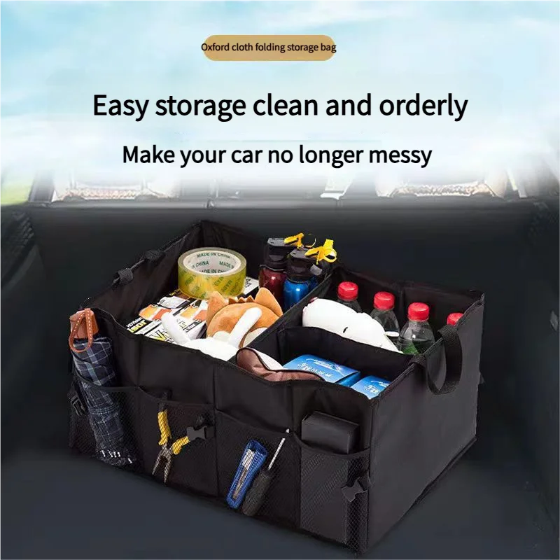 Environmentally Friendly Foldable Large Capacity Car Trunk Storage Box Wear-resistant And Waterproof Suitable For Car SUV Trunk image 3