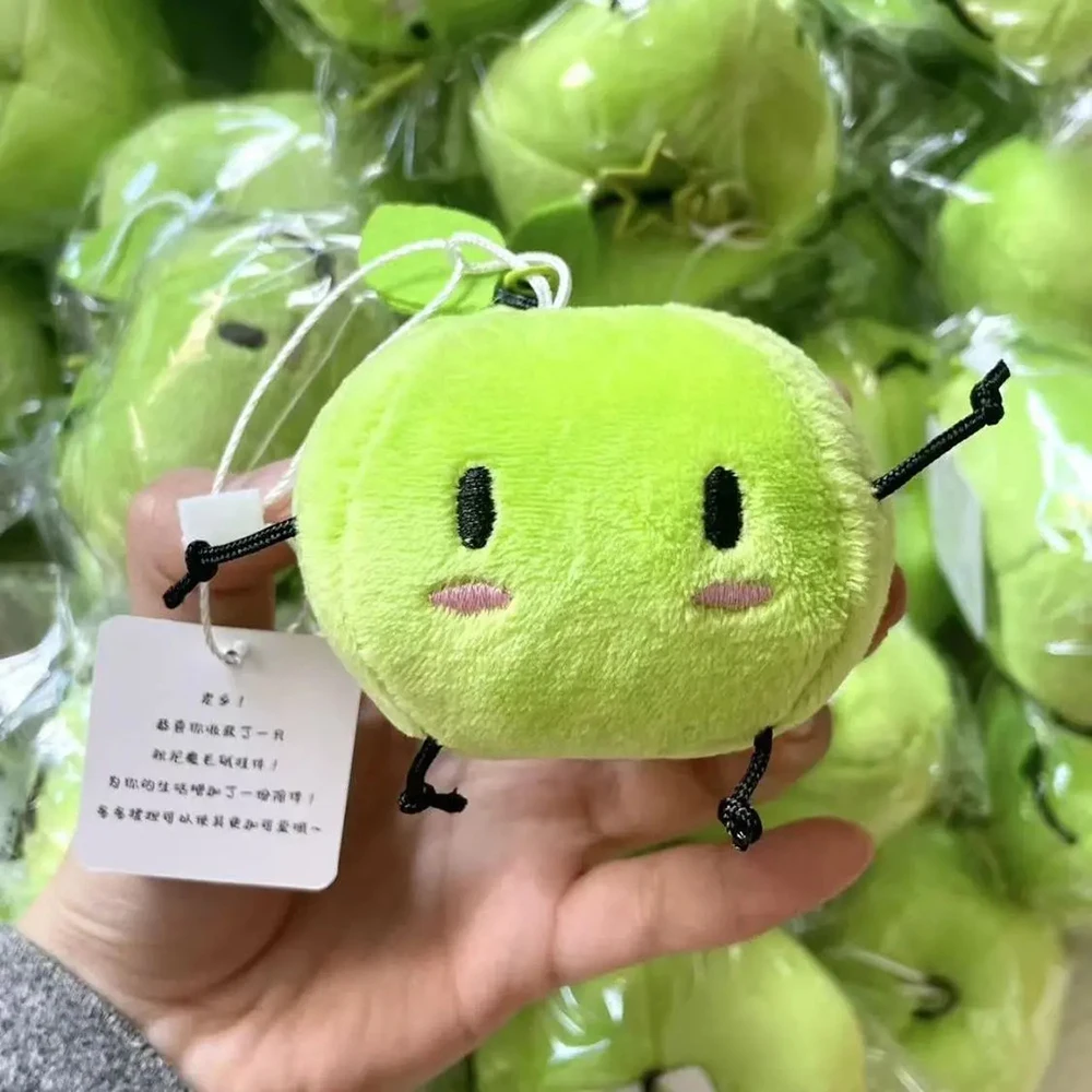 Game Stardew Valley Junimos Cosplay Keychain Green Cute Apple Elf Plush Cotton Doll Backpack Pendant Keyring Accessories image 4