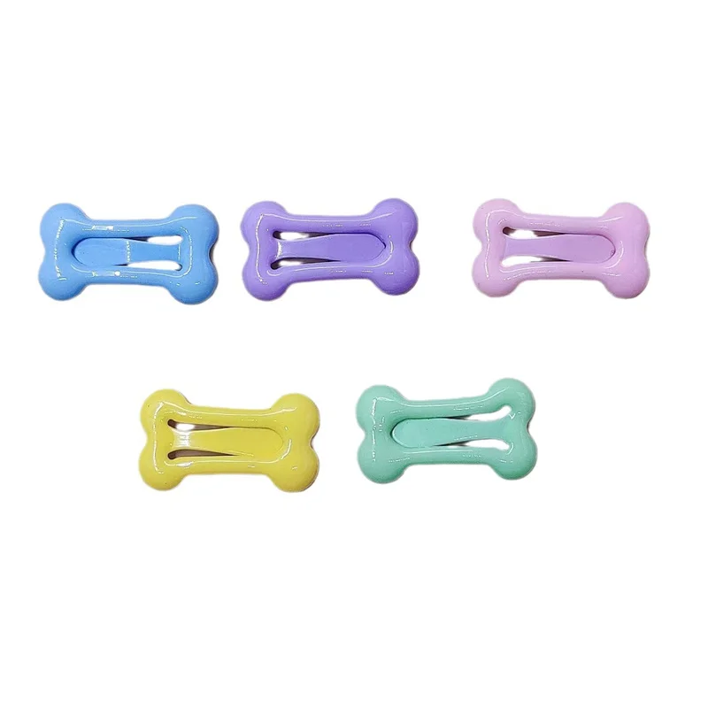 Cute Dog Hairpin Colorful Bone Shape Hairpin Pet Puppy Dogs Hair Clips for Chihuahua Pug Pet Dog Grooming Accessories