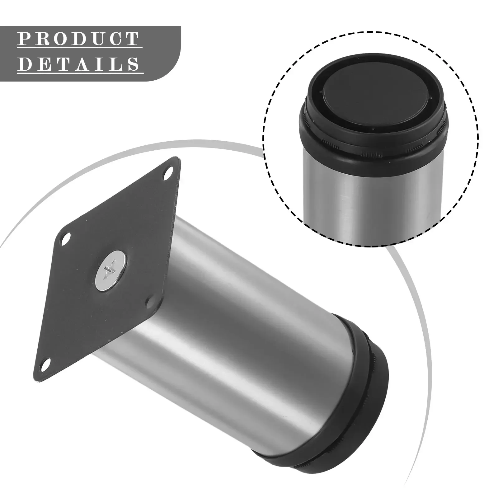 1 pz gambe per divani in acciaio inossidabile gambe per mobili regolabili gambe di supporto per mobili per piedi per mobili hardware 6-12 cm
