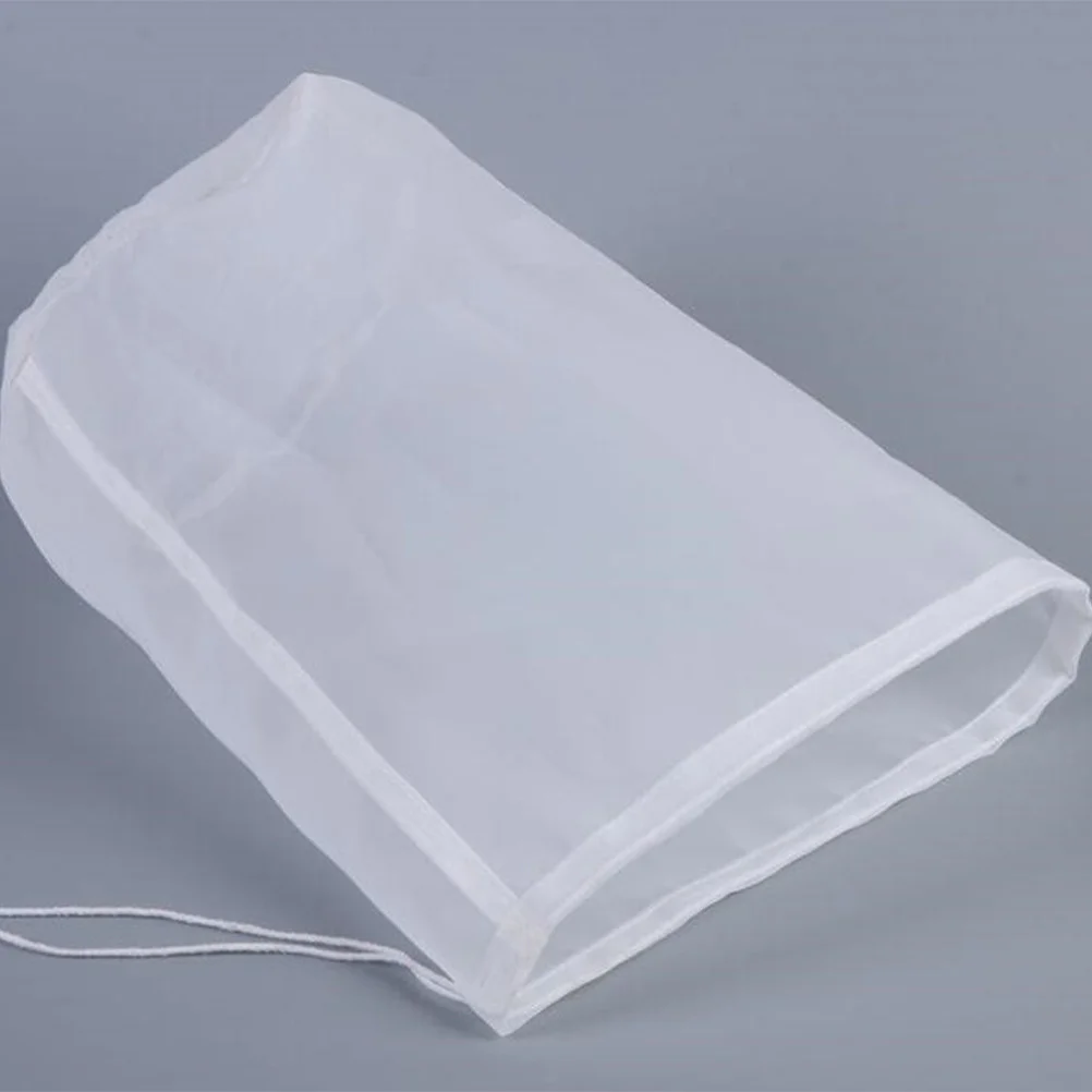 

Honey Filter Bag Reusable Large Drawstring Thick Food Strainer Bag Nut Milk Yogurt Filter High Efficiency Storage Pouch White