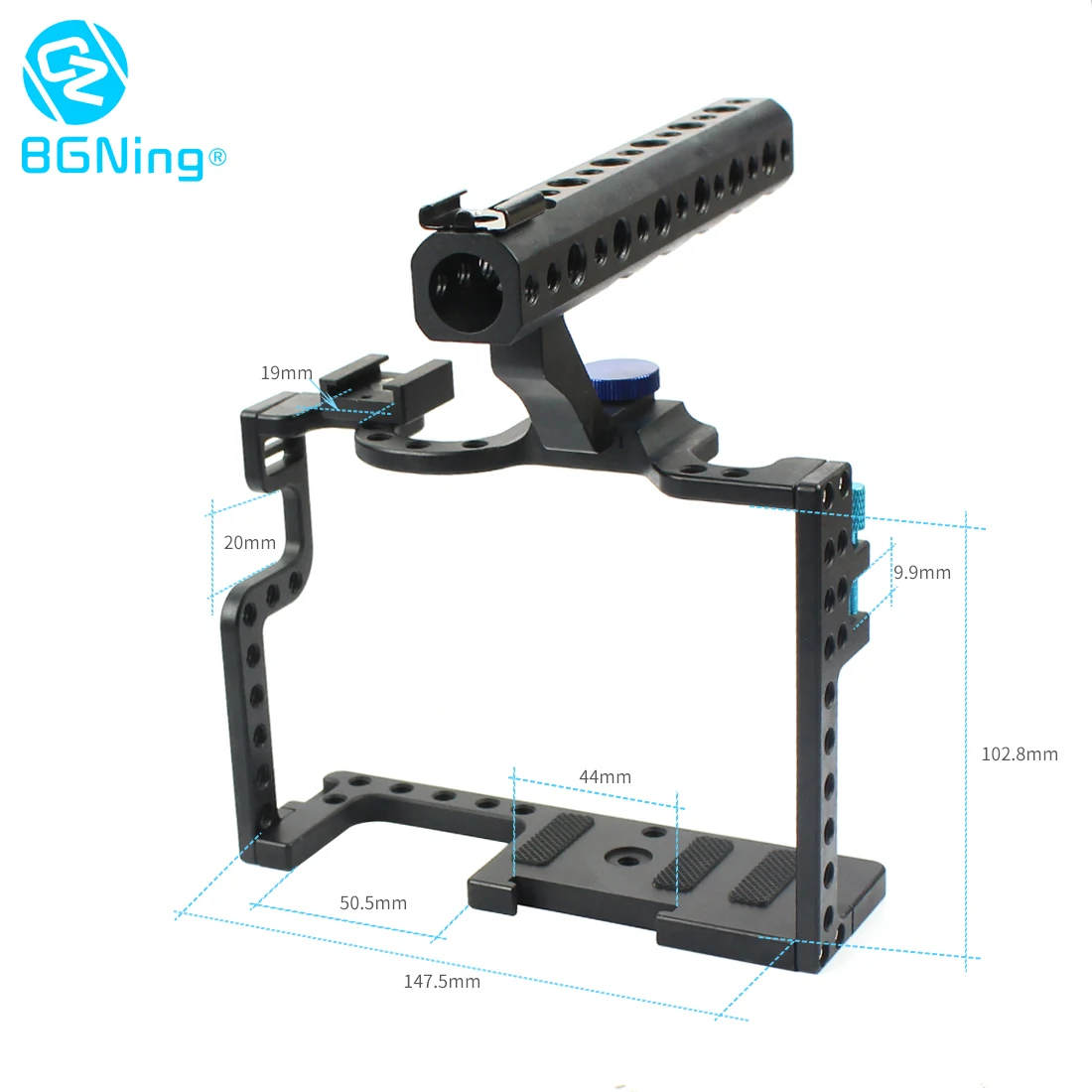 Kamera Käfig Rig GH3 GH4 GH5 Schutz Gehäuse Fall Top Griff Grip für Panasonic Lumix DSLR Video Stativ Verlängerung Kit – Detail 24