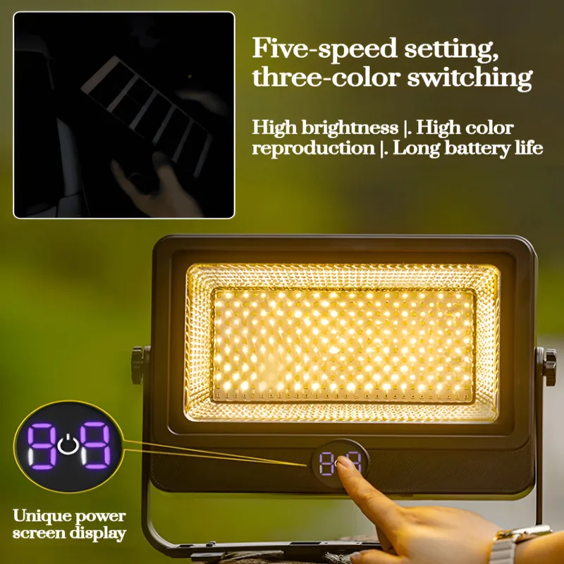

[200 square meters of illumination] Magnetic solar spotlight/ bright solar light/Outdoor bright garden light/High power