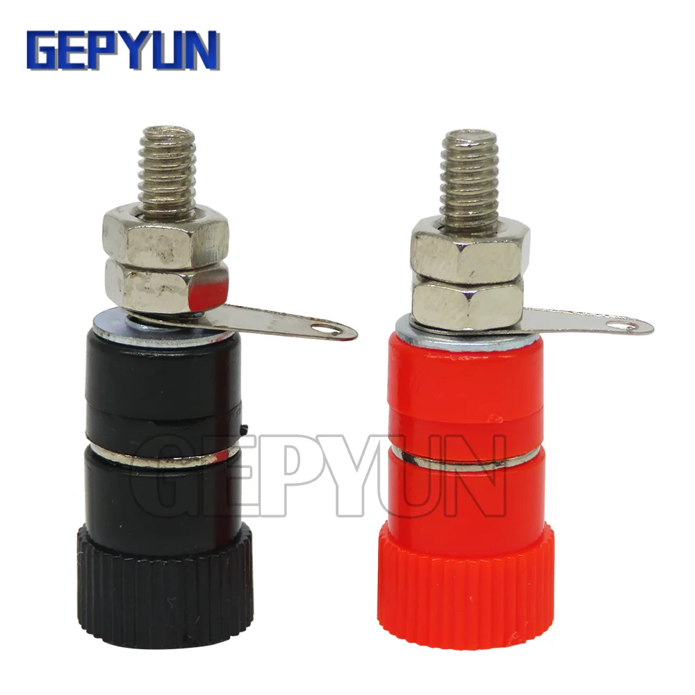 5PCS Terminal Blocks JS-910B Black JS-919 red 4mm Amplifier Terminal Connector Binding Post Banana Plug Jack Mount