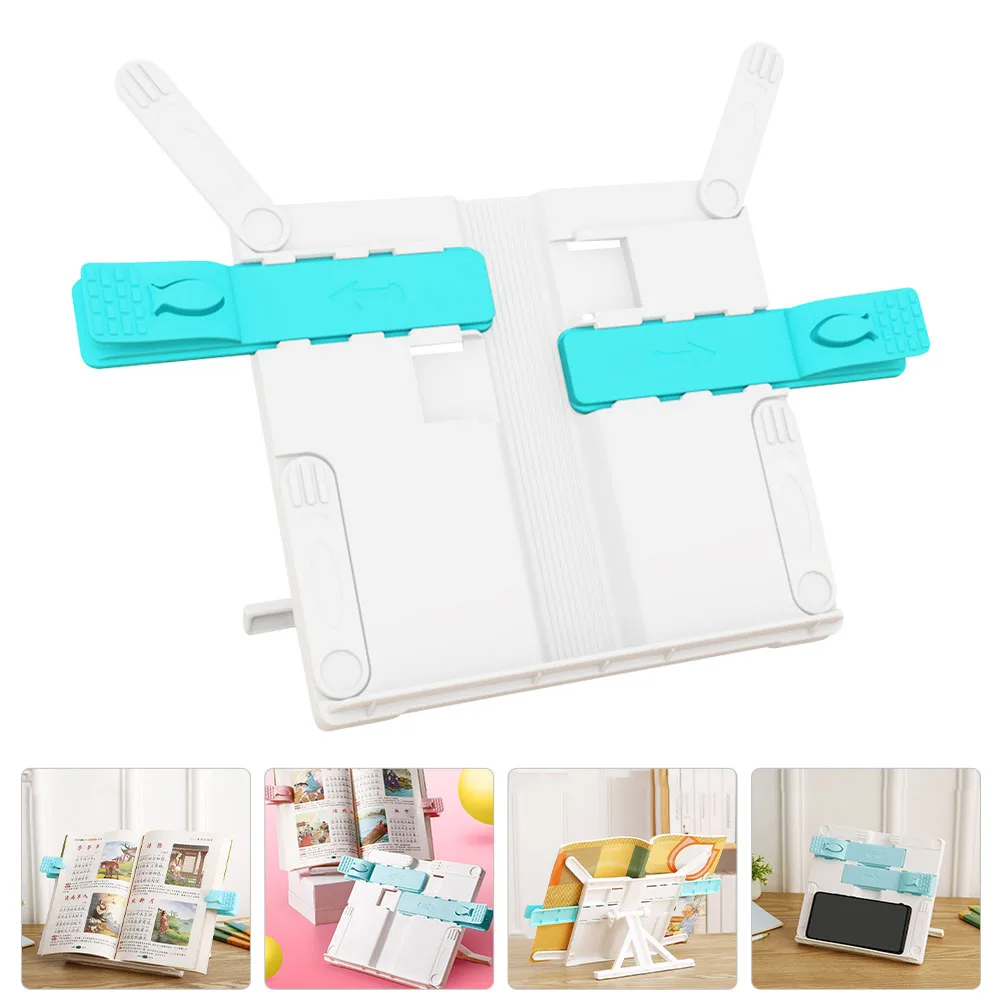 

Adjustable Retractable Book Stand Foldable Plastic Book Holder For Students Tablets Recipes School Study Desktop Reading