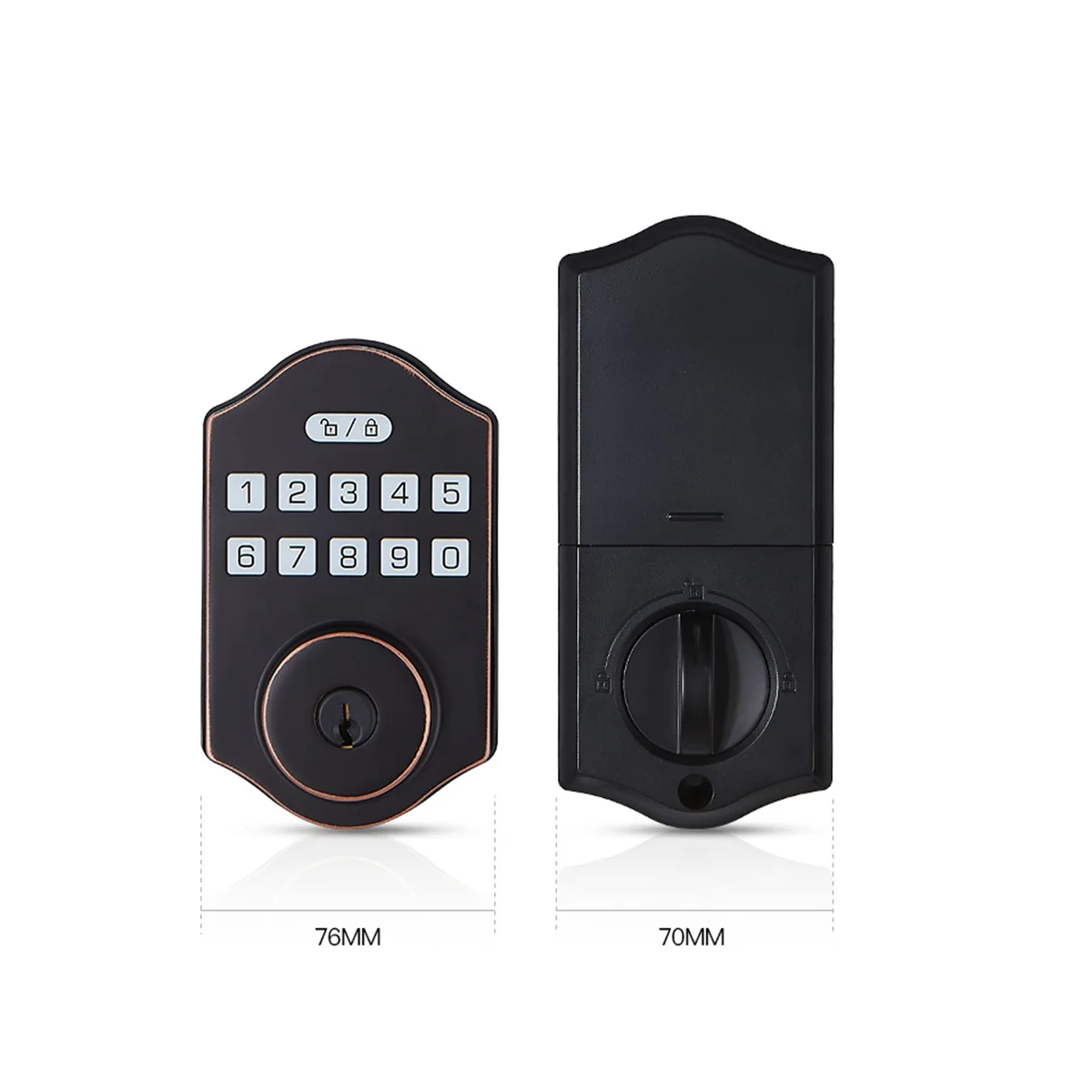 Imagem -02 - Keyless Entry Door Lock Deadbolt Eletrônico com Teclado Auto Front Door Lock Códigos de 100 Usuários com Anti-peeping