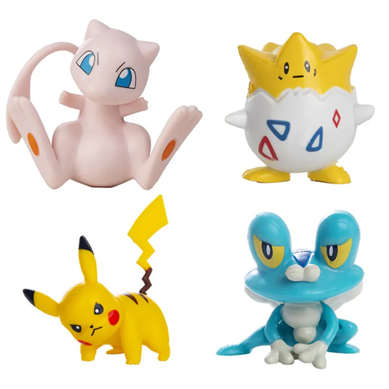 Pokemon Anime-Figuren Großpackung Pikachu Charizard Mew Mewtwo Cartoon-Taschenmonster Actionfiguren Modell Geburtstagsgeschenke