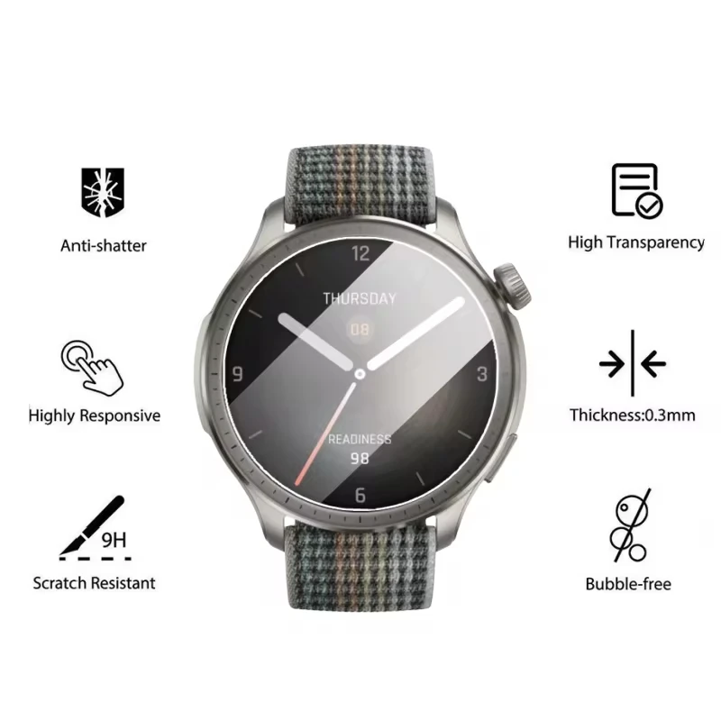 Gehärtetem Glas Für Amazfit Balance Screen Protector Anti-Scratch Schutzhülle Für Huami Amazfit Balance Uhr Zubehör – Detail 6