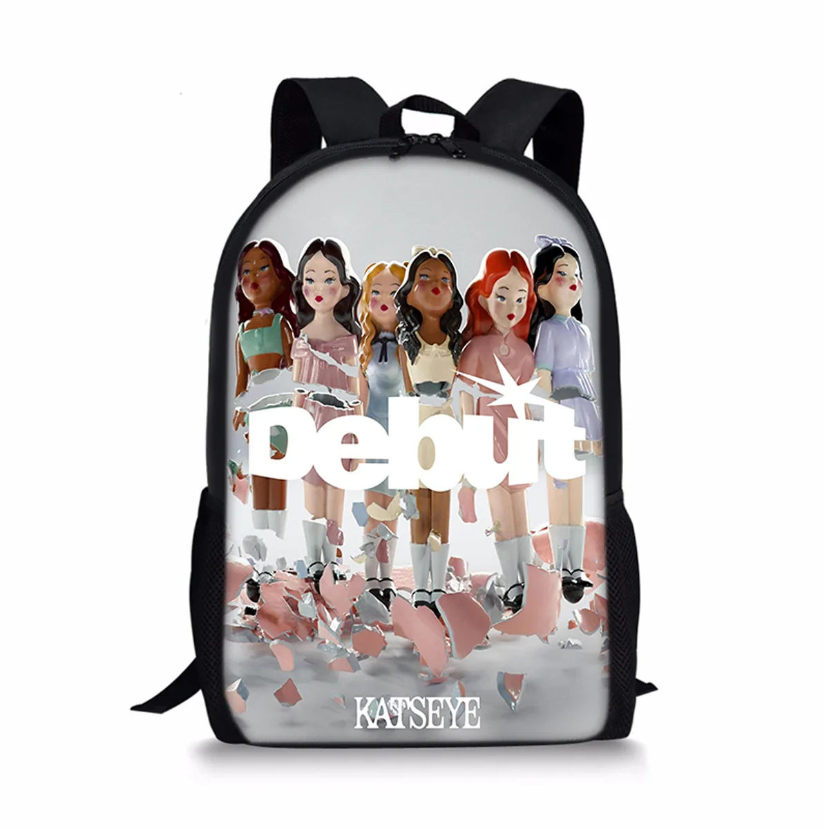

Trendy Popular Kpop Katseye Notebook Backpacks pupil School Bags 3D Print Oxford Waterproof Boys/Girls Laptop Backpacks