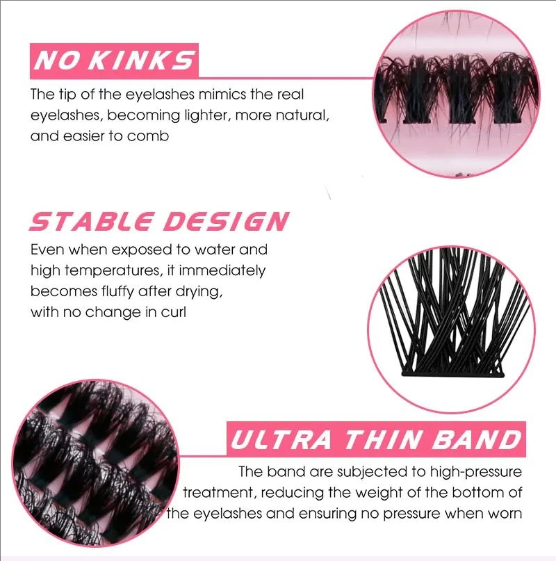 MJ DIY kit de extensión de pestañas pestañas 200 Uds grupos de pestañas herramientas de maquillaje para pegar pestañas accesorios de pegamento