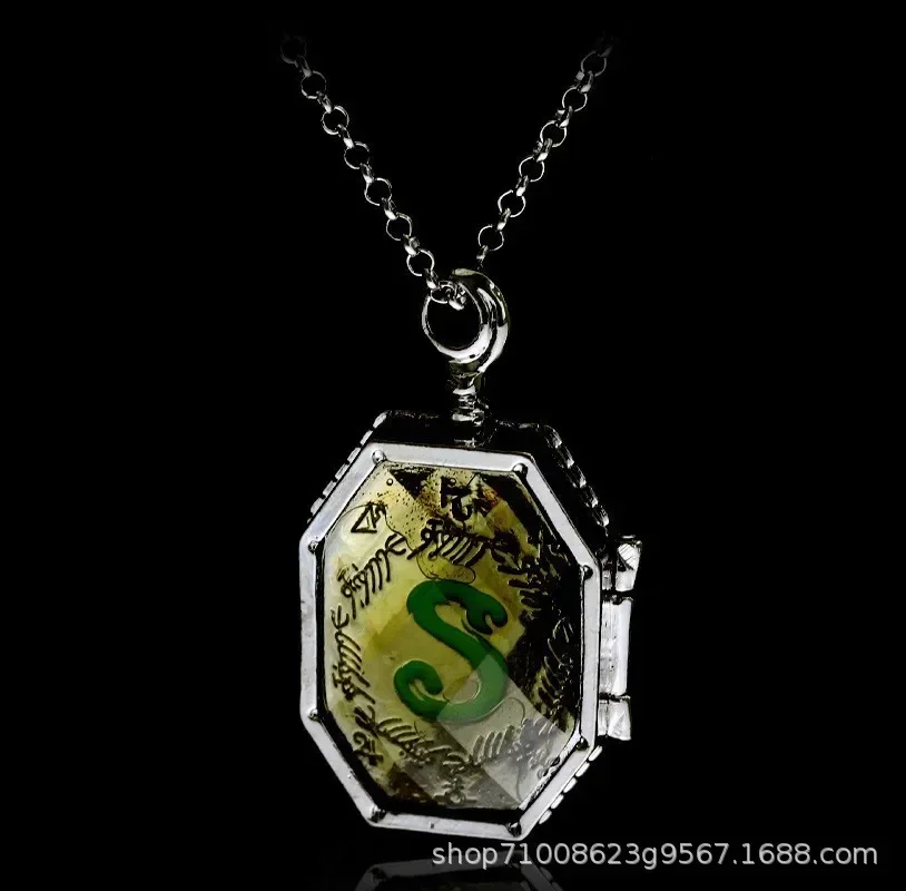 Anime Harries Slytherin Necklace Can Open Horcrux Alloy Potters Creative Fashion Necklace Decorative Accessories  Couples Gift