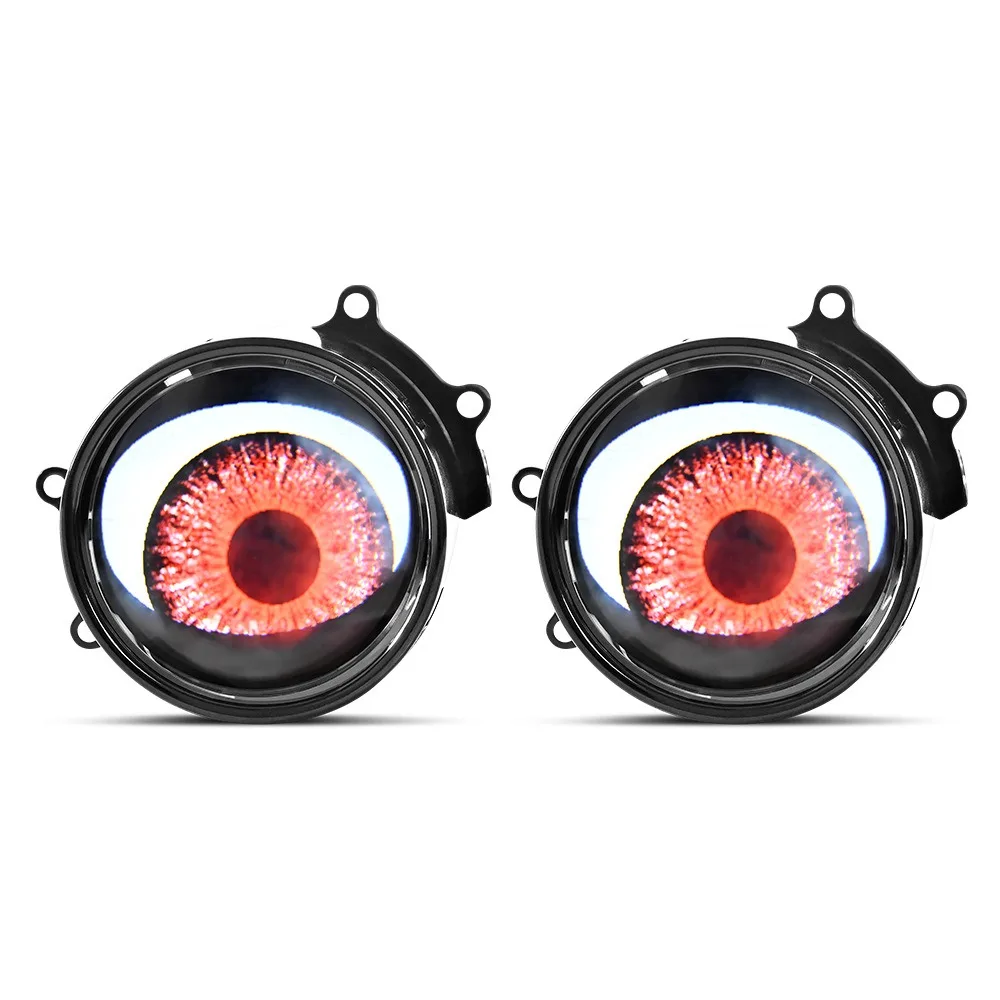 Nuovo obiettivo LED dinamico Devil Eye da 3 pollici per proiettore IP68 accessori impermeabili Red Devil Eye per la maggior parte delle auto