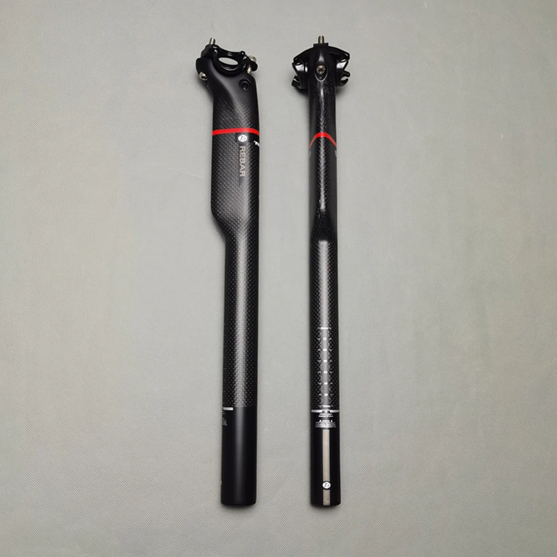 Full Carbon Seatpost for Road Bicycle, Seatpost, Mountain Bike Seatpost, Super Light, 27.2, 30.8, 31.6-350, 400mm, Rebar