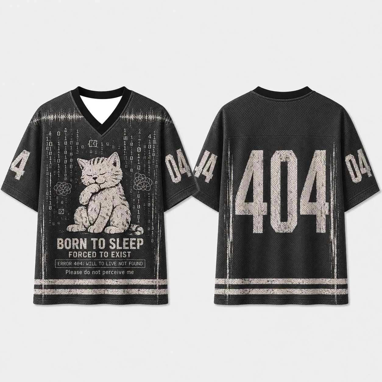 2026 Sommer Mode Neu Japanische Lustige Katze 3D-Druck Freizeit Outdoor Sport Hip Hop Street Style V-Ausschnitt T-Shirt Groß – Detail 5