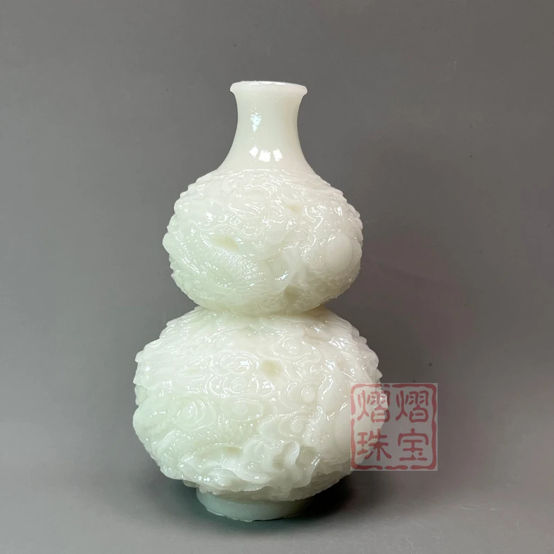 Luminous Gourd Treasure Basin with Nine Dragons, Bringing Good Fortune and Prosperity, Feng Shui Home Decoration, Popular Live S