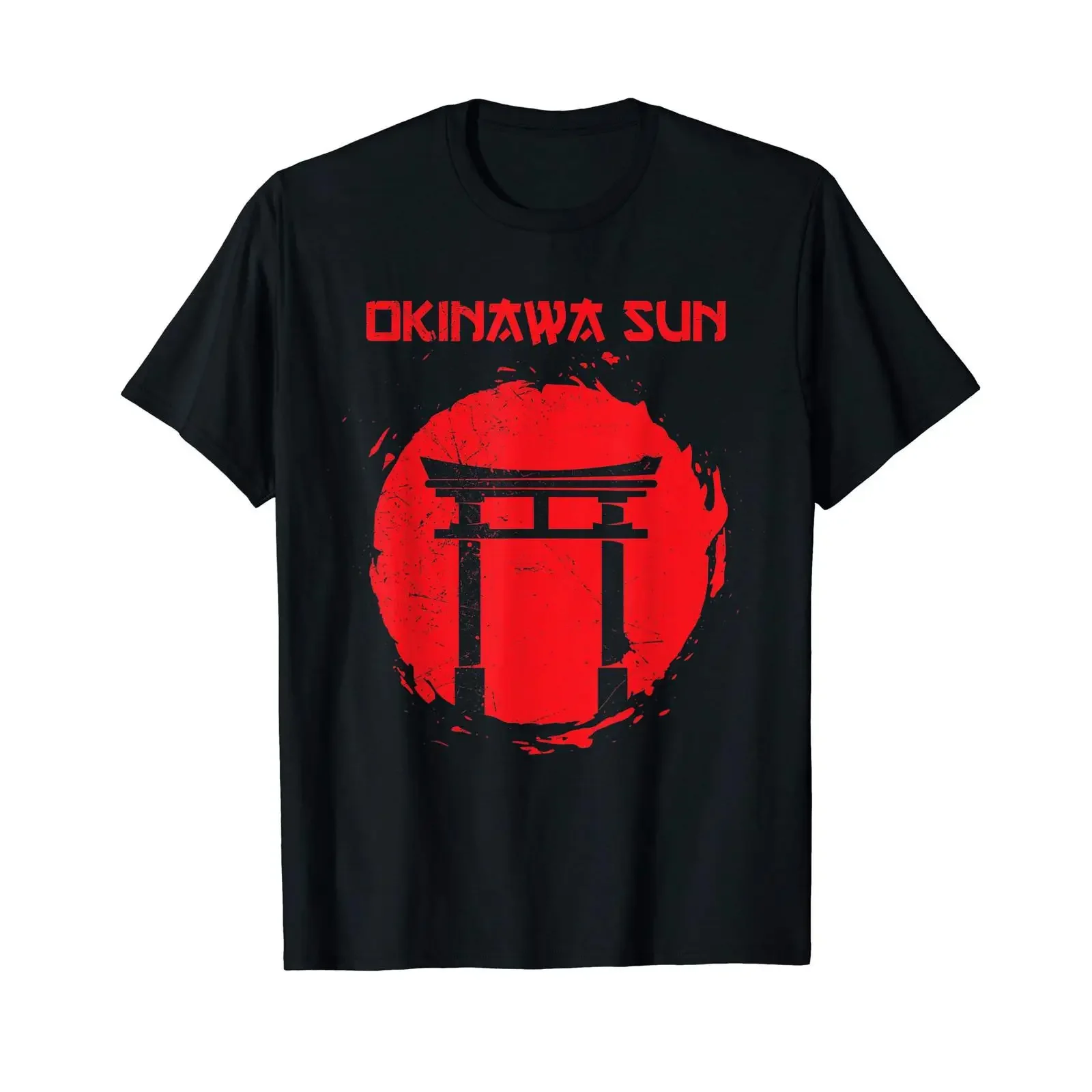 Torii and Red Sun Vintage Okinawa Japan T Shirt vintage Washed Unisex graphic Slightly Comfortable designer clothes Soft