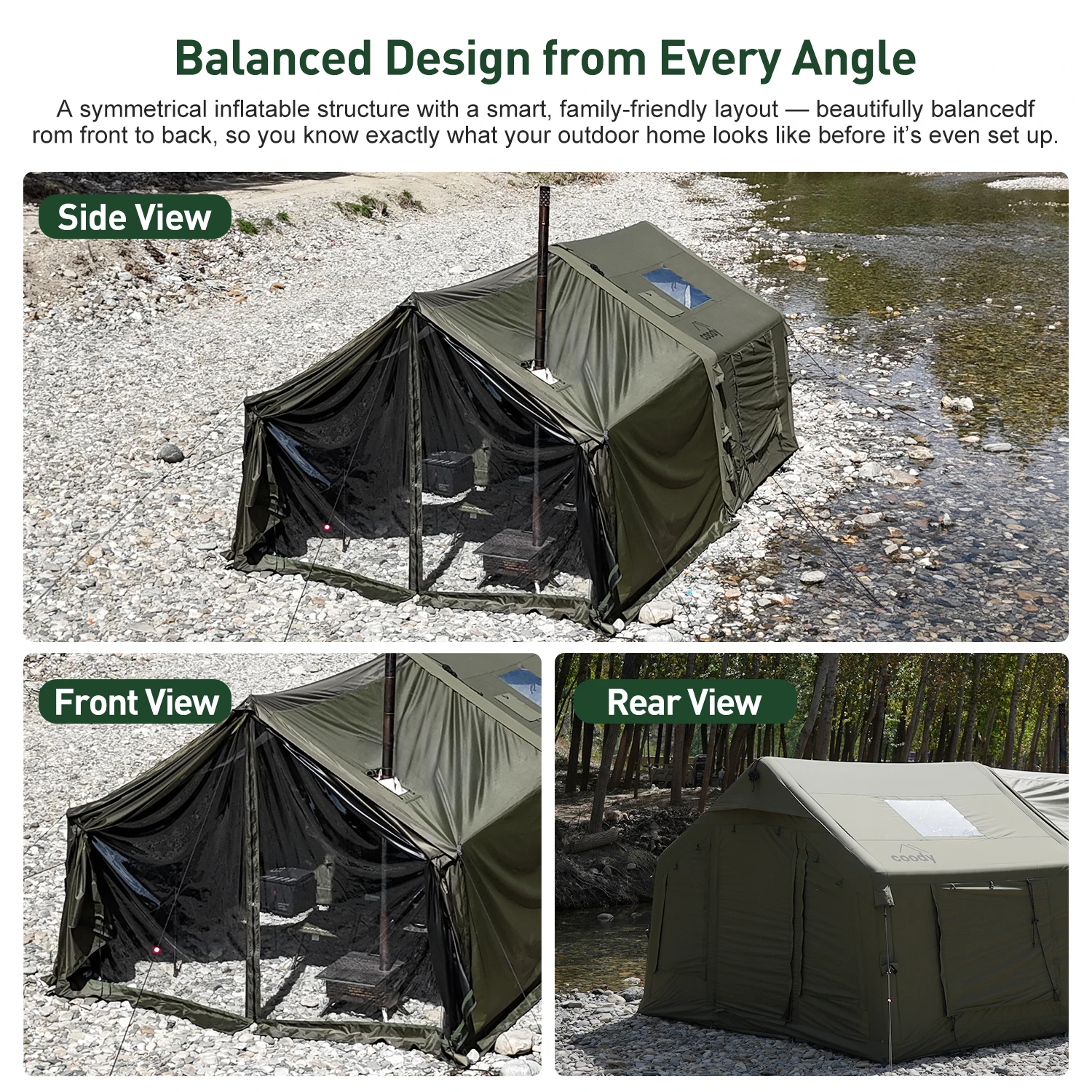 8.0+フレーム付きエアテント-アーミーグリーンテント グラ - Camping Zelt Outdoor のレビューと価格