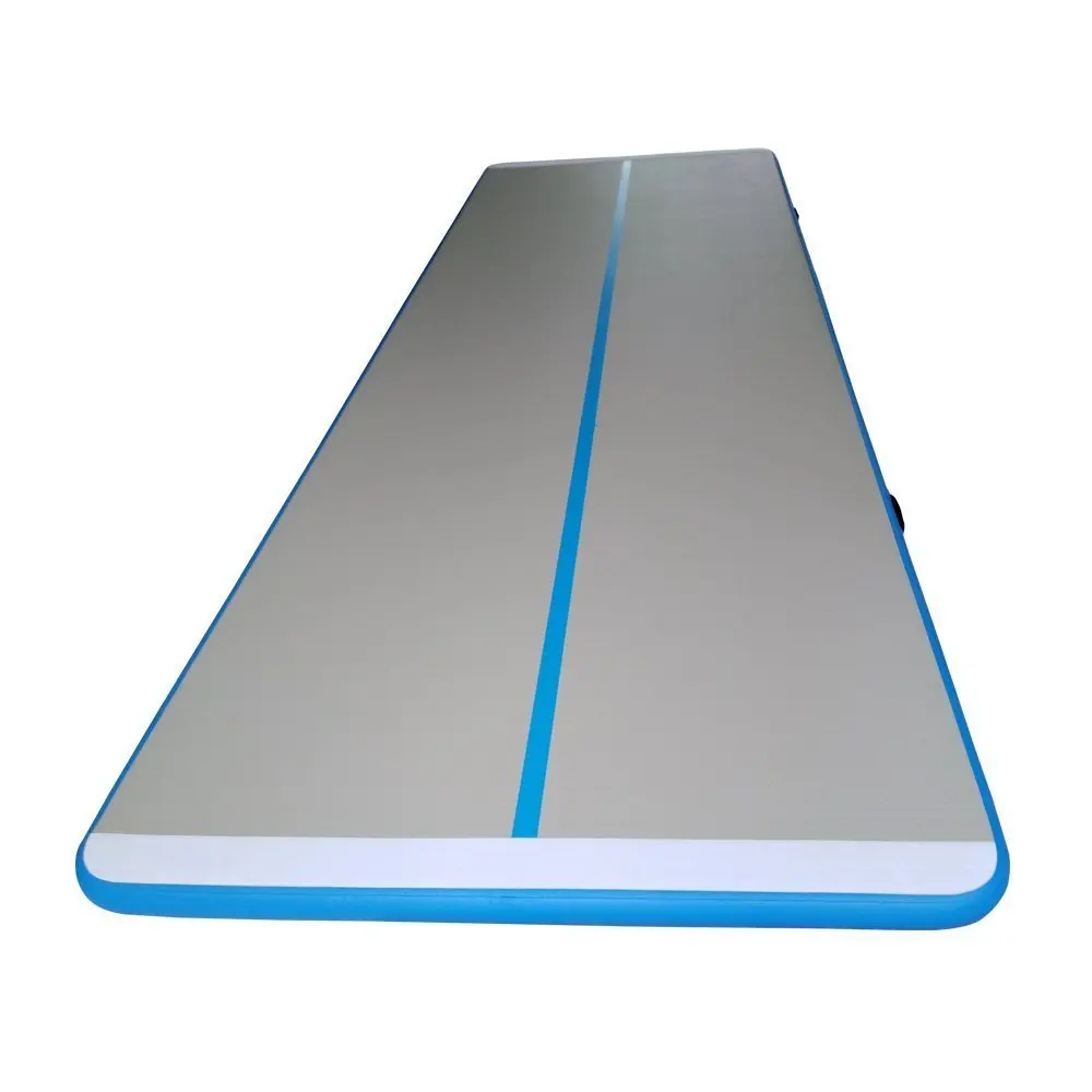 HIBADOU Aufblasbare Airtrack Luftmatte Tumbling-Bahn 8x1x0,2m Aufblasbare Gymnastik-Trainingsmatte Mit Pumpe – Detail 2
