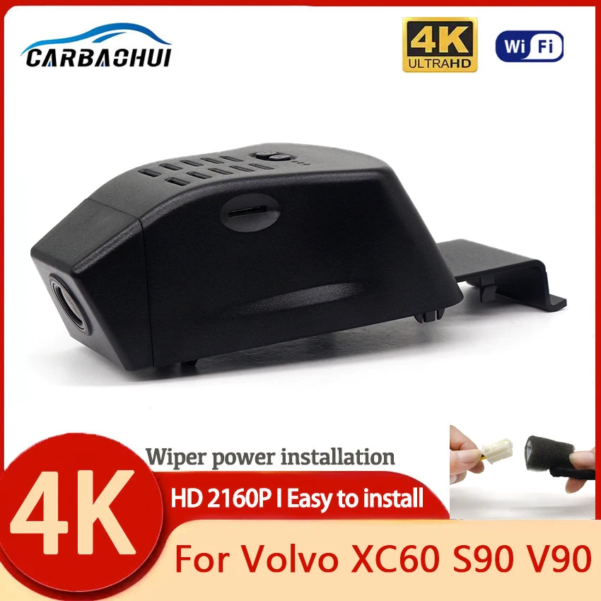 

For Volvo XC60 S90 V90 2022-2025 Front and Rear 4K Dash Cam for Car Camera Recorder Dashcam WIFI Car Dvr Recording Devices