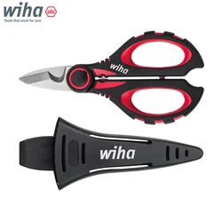 Wiha 41923 Craftsman's Cutters Electrician's Universal Scissors with Crimp Function 160mm