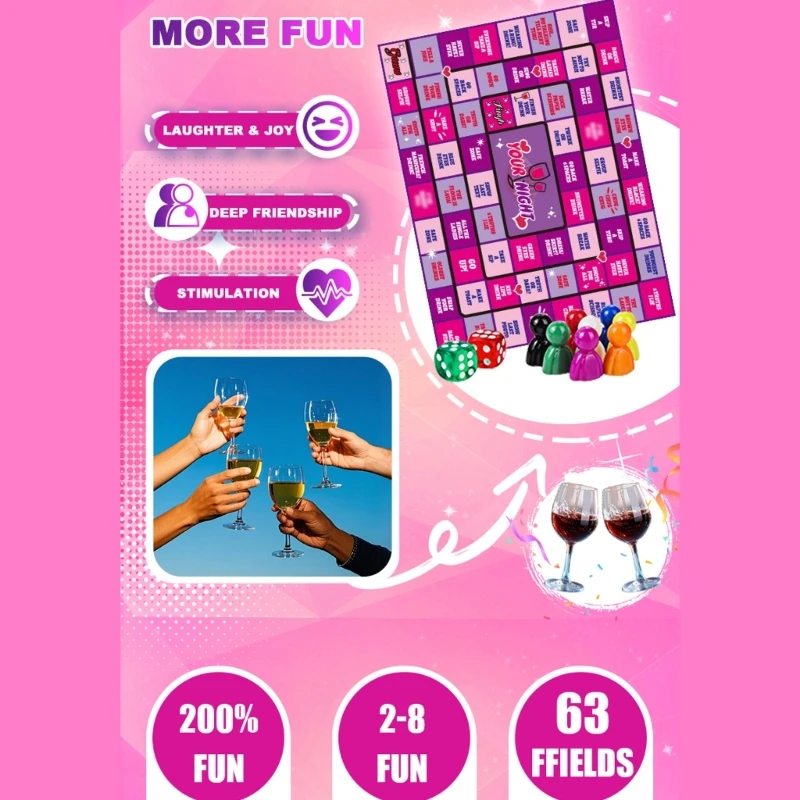  Drinking Game Board Set for Bachelor Birthday Parties Gathering Entertainment view 3