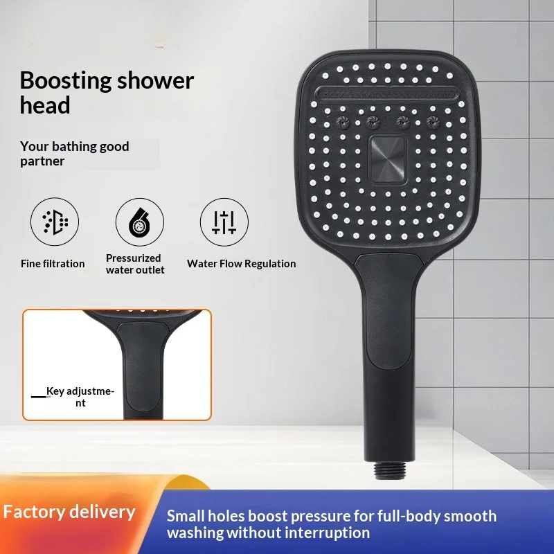 Pressurized Handheld Shower Head Kit with Spray Gun Detachable High Flow for Home Bathroom Water Heater 2