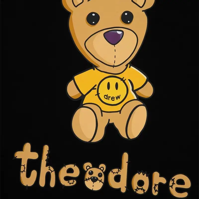 Drew House Double Sided Theodore Bear Print T Shirt Drew Style Oversized Unisex Short Sleeve Casual Streetwear Summer Tee