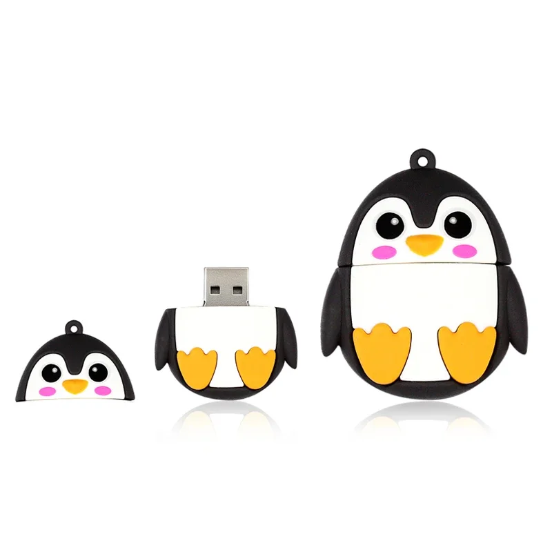 Desenhos Animados USB Flash Drive, Pen Drive, Memory Stick, Fox, Abelha, Coruja, Pinguim, 128GB, 8GB, 16GB, 32GB, 64GB, 256GB