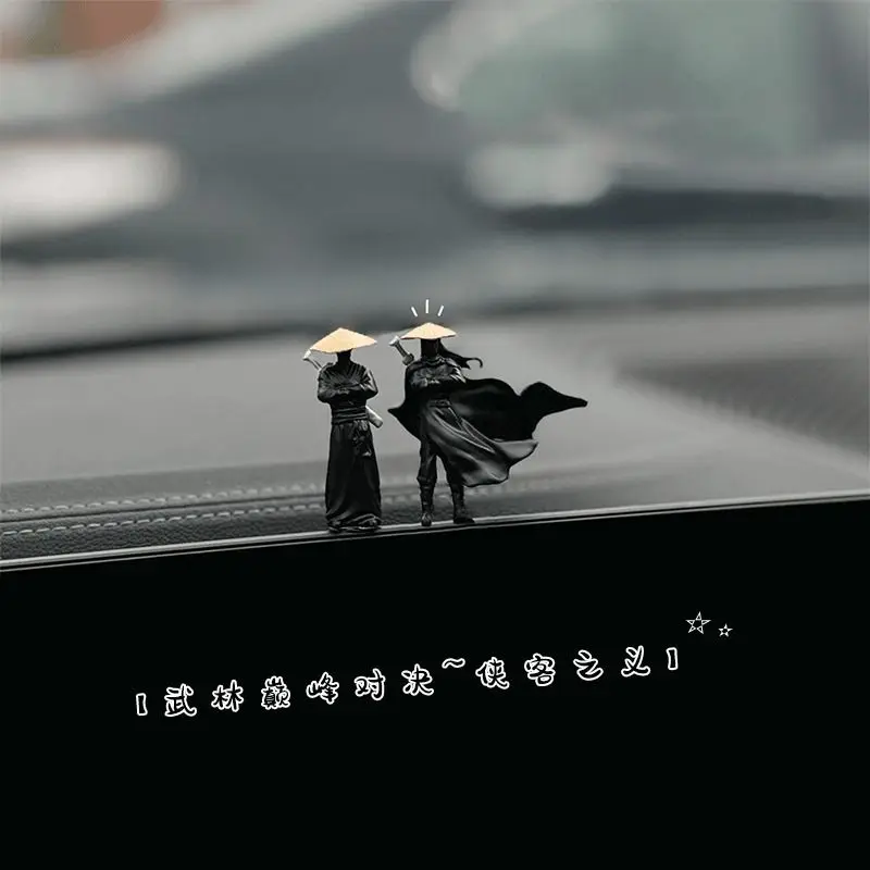 Car window side center console ornaments Jianghu ancient windmill interior healing car interior decoration