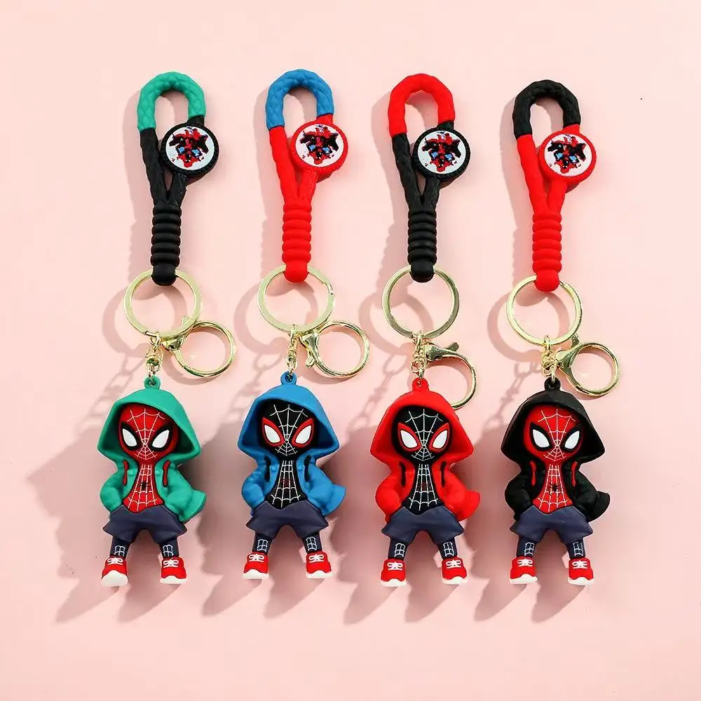 Spider-Man Niedliche Puppe Actionfiguren Avengers Iron Man Captain America Schlüsselanhänger Taschenanhänger Geburtstagsgeschenke