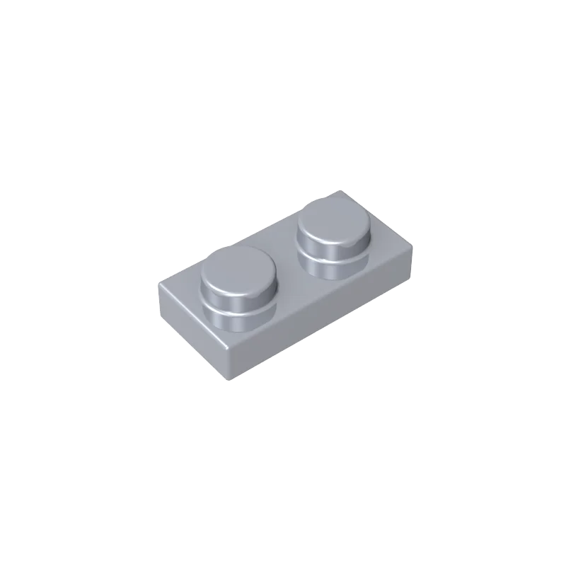 Gobricks 100 stks 3023 Gemengde Kleur Plaat 1x2 Onderdelen Grijs MOC DIY Bouwstenen Zwarte Kleur Kid creatieve Gift