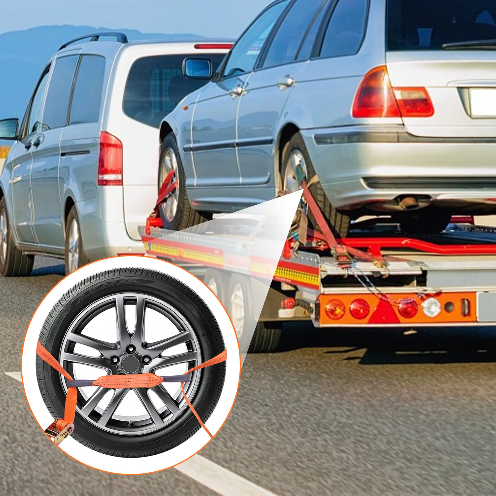 4 قطعة/المجموعة سيارة النقل الإطارات الأشرطة السيارات الإطارات اسئلة التعادل أسفل الأشرطة عدة السيارات عجلة تحديد حزام سيارة سحب حزام لشاحنة سيارة