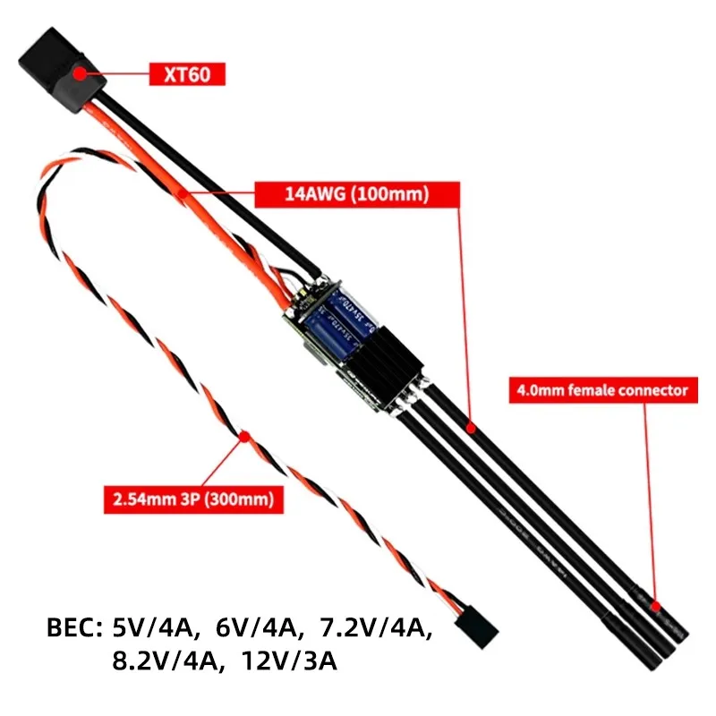 SEQURE SQESC 28120 Brushless ESC 2-8S Power Supply 120A Firmware BLHeli_32 AM32 ESC With BEC 4-10A
