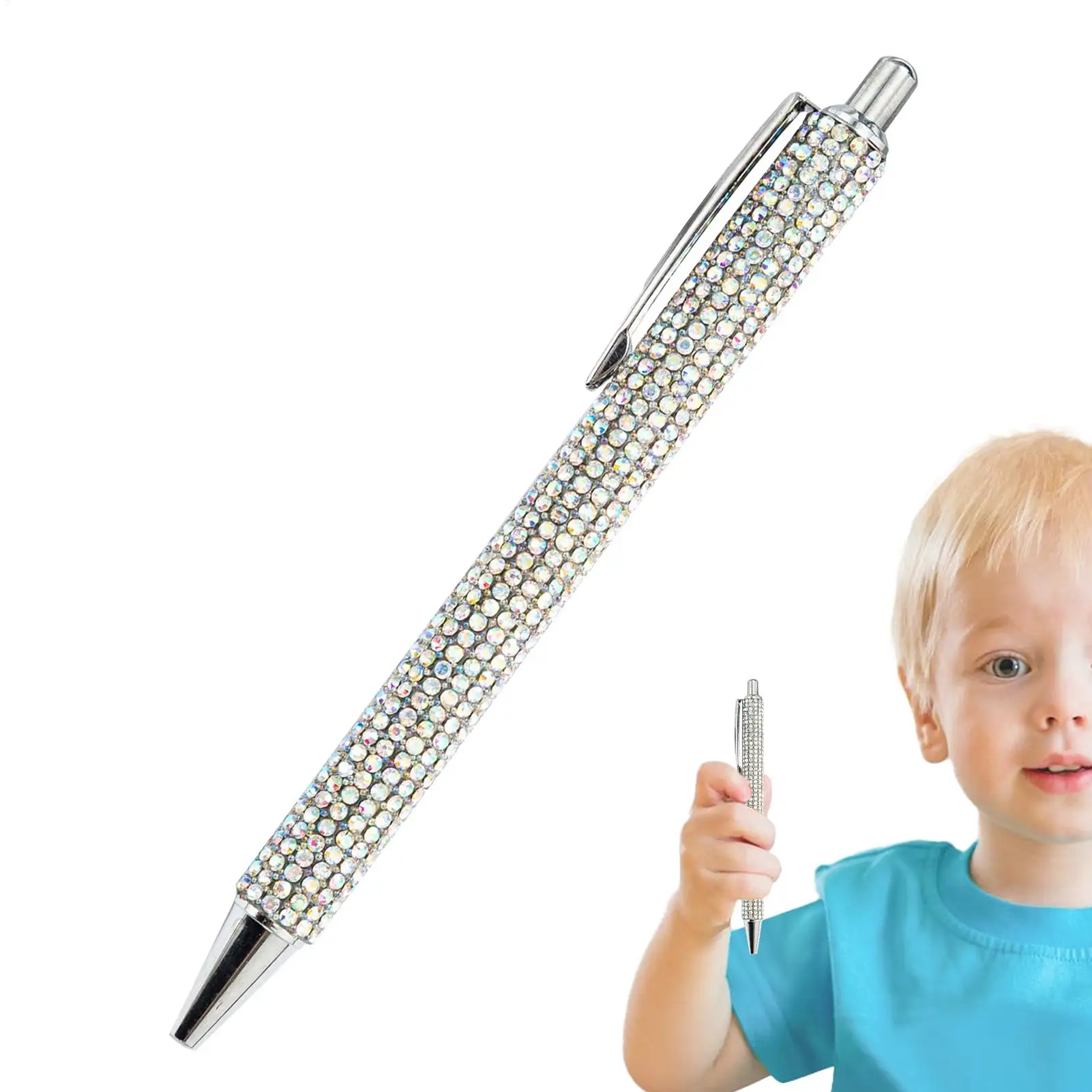 

Glitter Ink Writing Pens Bling Pens Wedding Rhinestones Ballpoint Pens For Birthday Note Taking School Home Retractable