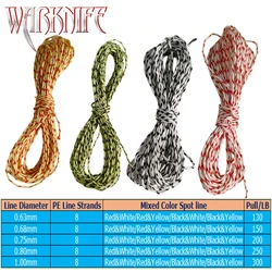 Warknife 8 Strands 20M/Lot Spot Line PE Assist Hooks Line Strong Boat Fishing Binding Line Jigging Hook DIY Accessories in Bag