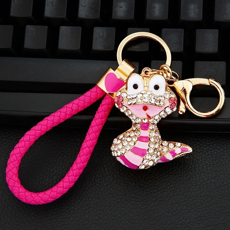 

Original Design Sparkle Crystal Snake Keychain Luxury Men And Women's Bag Pendant Souvenir Gift​