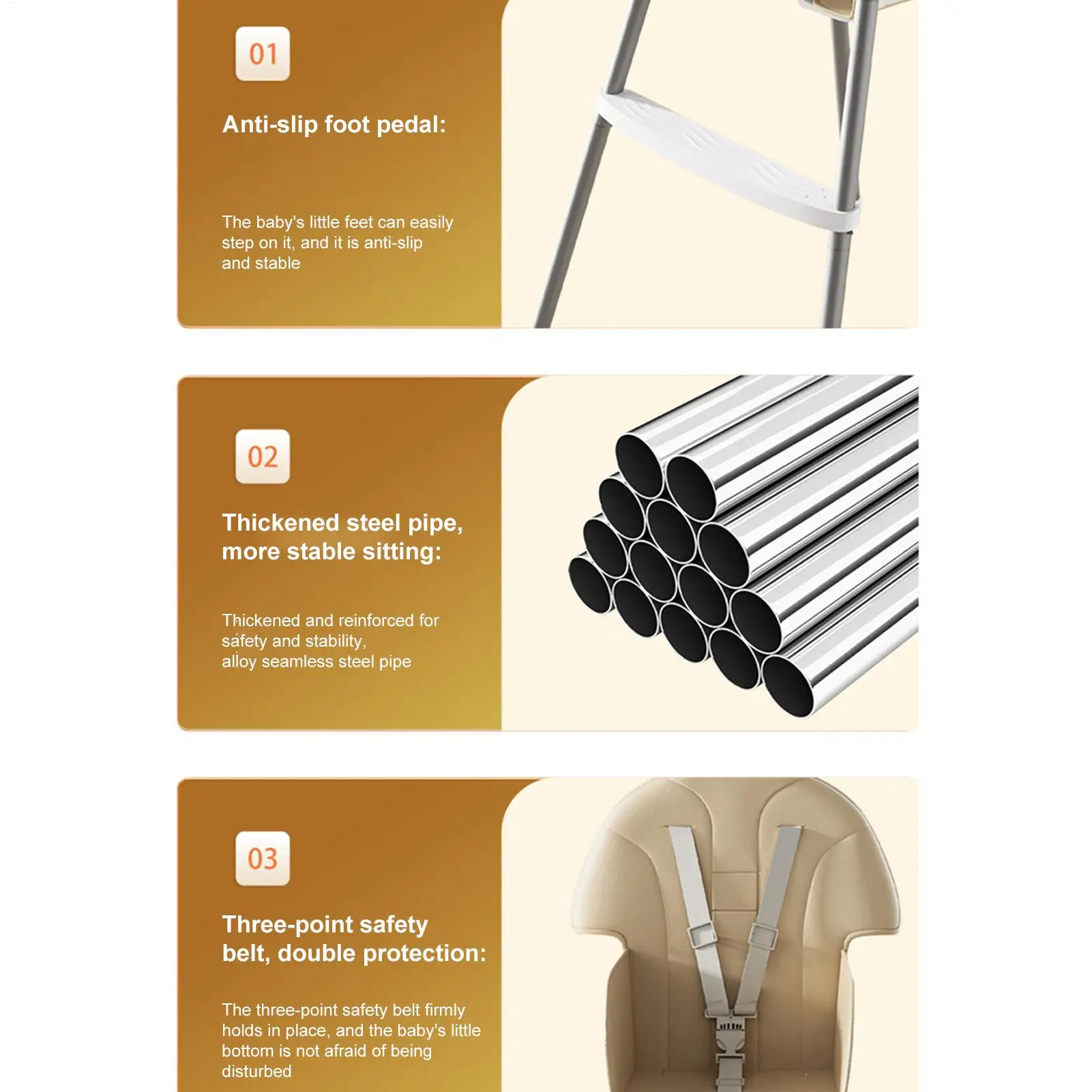 

Kids High Chair Adjustable Comfortable Seat Feeding Chair For Boys Girls Home Kitchen Dining Room Restaurant Family Meal